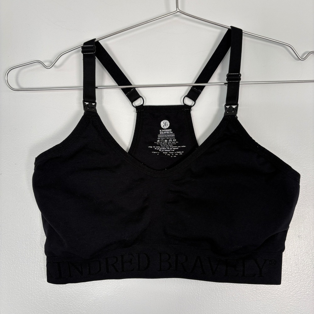 Kindred Bravely Women Nursing Bra Medium Black Sublime Hands-Free Pumping Bra